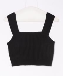 Q | リブニットビスチェ(ベスト)