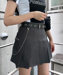 Figments | ベルト付きチェーンプリーツミニスカート(スカート)