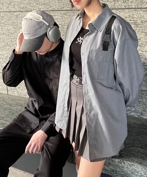 Figments（フィグメンツ）の「ベルト付きチェーンプリーツミニスカート（スカート・レディース・グレー/ブラック・FREE）」の9枚目の写真