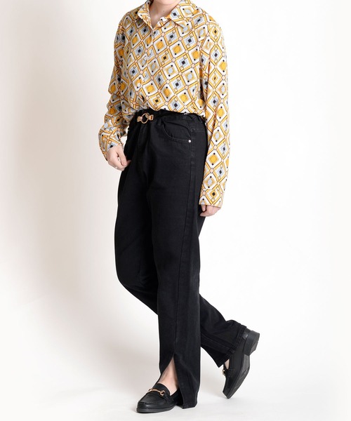 MARAI（マーライ）の「【MARAI】フロントスリットデニムパンツ（デニムパンツ・レディース・ブラック/ブルー・LARGE/X-LARGE/MEDIUM）」の12枚目の写真
