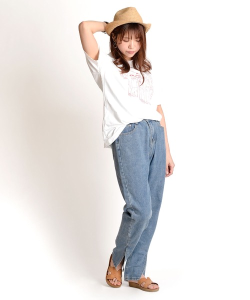 MARAI（マーライ）の「【MARAI】フロントスリットデニムパンツ（デニムパンツ・レディース・ブラック/ブルー・LARGE/X-LARGE/MEDIUM）」の5枚目の写真