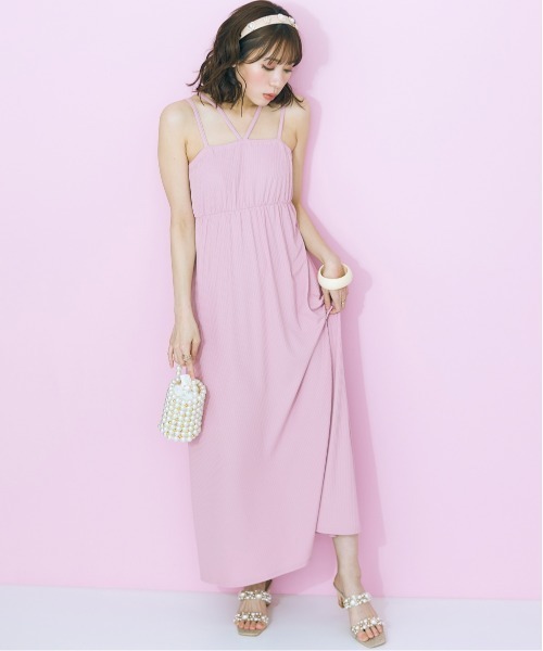 marun（マルン）の「＜大きいサイズ＞ ワンピース＋カーディガンセットアップ marun（ワンピース・レディース・ネイビー/ピンク/ライム・5L/4L/3L/LL/L）」の22枚目の写真