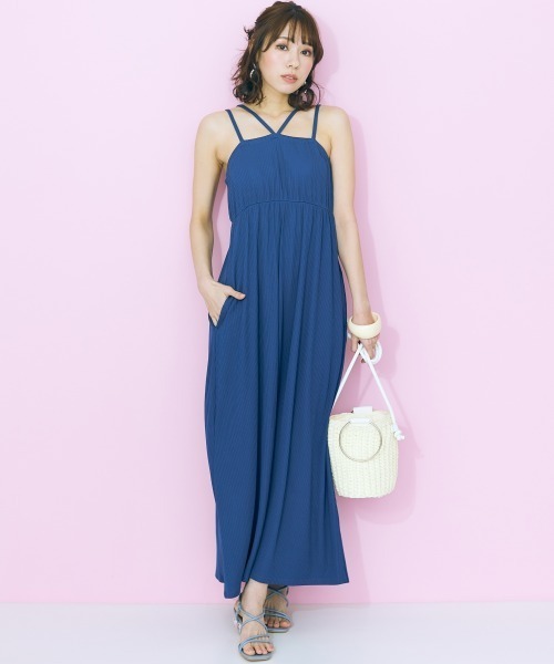 marun（マルン）の「＜大きいサイズ＞ ワンピース＋カーディガンセットアップ marun（ワンピース・レディース・ネイビー/ピンク/ライム・5L/4L/3L/LL/L）」の11枚目の写真