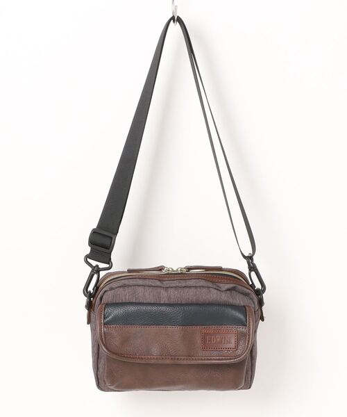 EDWIN(エドウィン)の「【EDWIN/エドウィン】別注PUミニショルダー(ショルダーバッグ・メンズ・ブラック/ブラウン・FREE)」の2枚目の写真