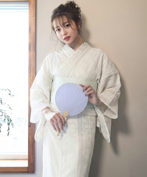 CELEN（セレン）の「【リバーシブル帯/浴衣4点セット】浴衣・平帯・腰紐2本《粋な涼風浴衣》（浴衣・レディース・その他1/その他2/その他3/その他4/その他5/その他6/その他7/ブラック系/アイボリー系・FREE）」の10枚目の写真