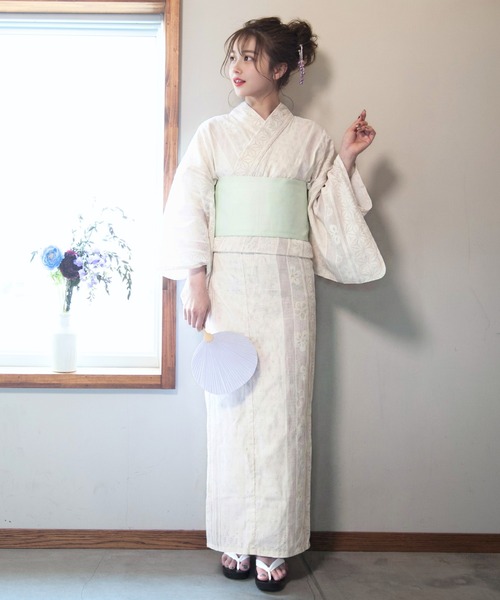 CELEN（セレン）の「【リバーシブル帯/浴衣4点セット】浴衣・平帯・腰紐2本《粋な涼風浴衣》（浴衣・レディース・その他1/その他2/その他3/その他4/その他5/その他6/その他7/ブラック系/アイボリー系・FREE）」の16枚目の写真