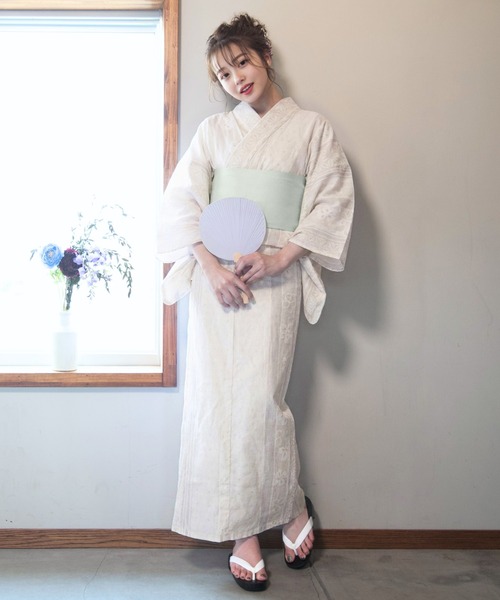 CELEN（セレン）の「【リバーシブル帯/浴衣4点セット】浴衣・平帯・腰紐2本《粋な涼風浴衣》（浴衣・レディース・その他1/その他2/その他3/その他4/その他5/その他6/その他7/ブラック系/アイボリー系・FREE）」の13枚目の写真