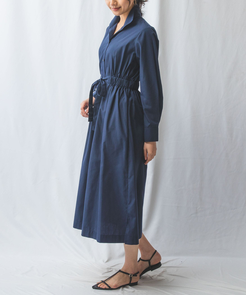 NARACAMICIE(ナラカミーチェ)の「【NARACAMICIE】スタンドカラーシャツワンピース(ワンピース・レディース・ホワイト/ブルー・M/XL)」の17枚目の写真