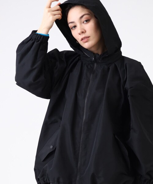 GALLEST（ギャレスト）の「◆フォルムシルエット タフタコート【ウォッシャブル】（その他アウター・レディース・オフホワイト/ブラック・36/40/05/38）」の4枚目の写真