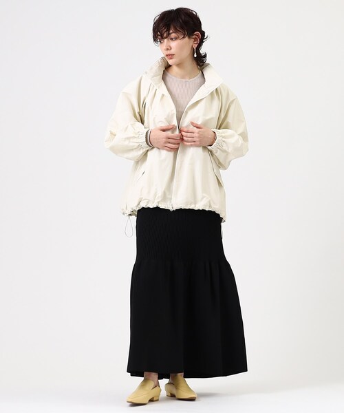 GALLEST（ギャレスト）の「◆フォルムシルエット タフタコート【ウォッシャブル】（その他アウター・レディース・オフホワイト/ブラック・36/40/05/38）」の16枚目の写真