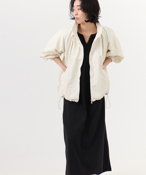 GALLEST（ギャレスト）の「◆フォルムシルエット タフタコート【ウォッシャブル】（その他アウター・レディース・オフホワイト/ブラック・36/40/05/38）」の12枚目の写真