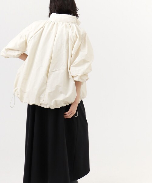 GALLEST（ギャレスト）の「◆フォルムシルエット タフタコート【ウォッシャブル】（その他アウター・レディース・オフホワイト/ブラック・36/40/05/38）」の10枚目の写真
