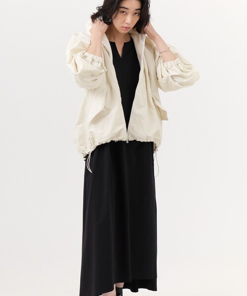 GALLEST（ギャレスト）の「◆フォルムシルエット タフタコート【ウォッシャブル】（その他アウター・レディース・オフホワイト/ブラック・36/40/05/38）」の9枚目の写真