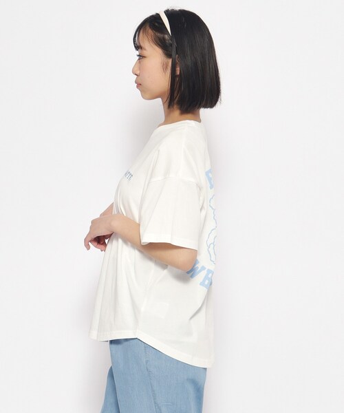 PINK-latte（ピンクラテ）の「◆【接触冷感】クマちゃんTシャツ（Tシャツ/カットソー・キッズ・ライトブルー/オフホワイト/ベージュ・13/14/15 /16）」の5枚目の写真