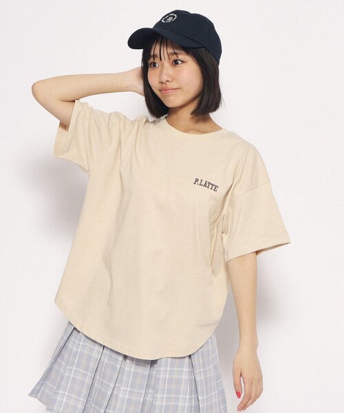 PINK-latte（ピンクラテ）の「◆【接触冷感】クマちゃんTシャツ（Tシャツ/カットソー・キッズ・ライトブルー/オフホワイト/ベージュ・13/14/15 /16）」の17枚目の写真