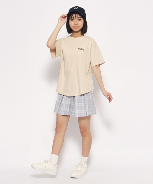 PINK-latte（ピンクラテ）の「◆【接触冷感】クマちゃんTシャツ（Tシャツ/カットソー・キッズ・ライトブルー/オフホワイト/ベージュ・13/14/15 /16）」の18枚目の写真