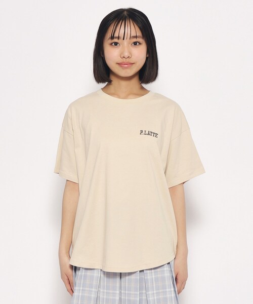 PINK-latte（ピンクラテ）の「◆【接触冷感】クマちゃんTシャツ（Tシャツ/カットソー・キッズ・ライトブルー/オフホワイト/ベージュ・13/14/15 /16）」の12枚目の写真