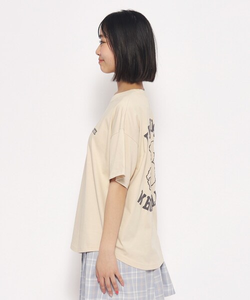 PINK-latte（ピンクラテ）の「◆【接触冷感】クマちゃんTシャツ（Tシャツ/カットソー・キッズ・ライトブルー/オフホワイト/ベージュ・13/14/15 /16）」の13枚目の写真
