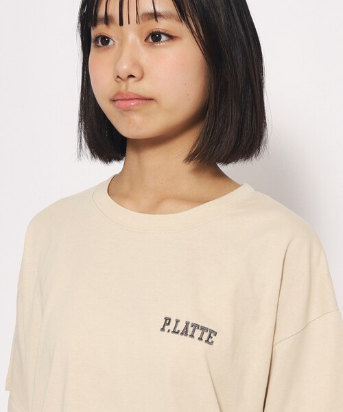 PINK-latte（ピンクラテ）の「◆【接触冷感】クマちゃんTシャツ（Tシャツ/カットソー・キッズ・ライトブルー/オフホワイト/ベージュ・13/14/15 /16）」の15枚目の写真