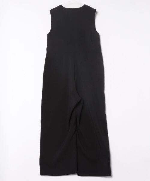 Settimissimo（セッティミッシモ）の「リネンライク ワイドオールインワン（ワンピース・レディース・ブラック/ベージュ・FREE）」の3枚目の写真