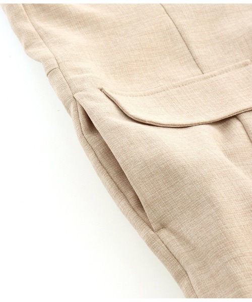 Settimissimo（セッティミッシモ）の「リネンライク ワイドオールインワン（ワンピース・レディース・ブラック/ベージュ・FREE）」の13枚目の写真