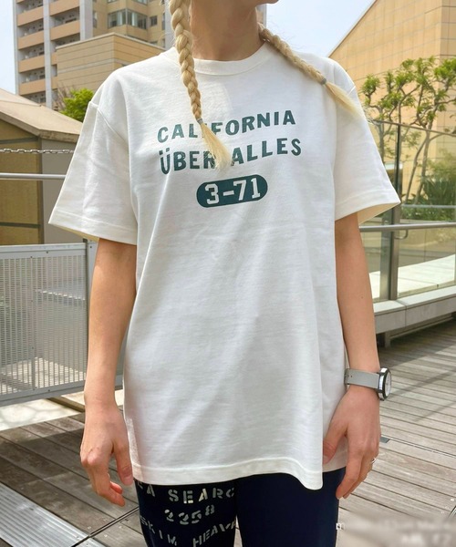 GREEN BOWL(グリーンボウル)の「【日本製】グリーンボウル 【GREEN BOWL】Organic CottonT-shirts (A柄 CALIFORNIA)(Tシャツ/カットソー・レディース・ダークネイビー/オフホワイト/ブラック・M/L/XL)」の2枚目の写真