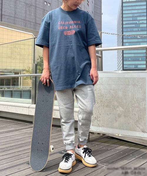 GREEN BOWL(グリーンボウル)の「【日本製】グリーンボウル 【GREEN BOWL】Organic CottonT-shirts (A柄 CALIFORNIA)(Tシャツ/カットソー・レディース・ダークネイビー/オフホワイト/ブラック・M/L/XL)」の5枚目の写真