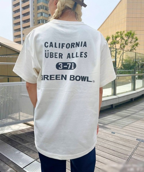GREEN BOWL(グリーンボウル)の「【日本製】グリーンボウル 【GREEN BOWL】Organic CottonT-shirts (A柄 CALIFORNIA)(Tシャツ/カットソー・レディース・ダークネイビー/オフホワイト/ブラック・M/L/XL)」の7枚目の写真