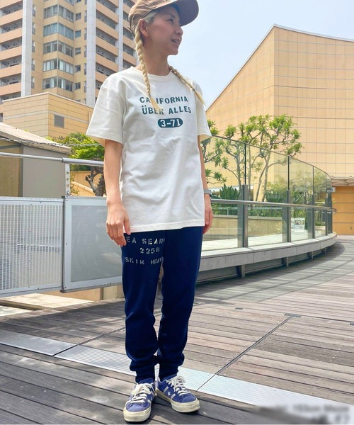 GREEN BOWL(グリーンボウル)の「【日本製】グリーンボウル 【GREEN BOWL】Organic CottonT-shirts (A柄 CALIFORNIA)(Tシャツ/カットソー・レディース・ダークネイビー/オフホワイト/ブラック・M/L/XL)」の8枚目の写真