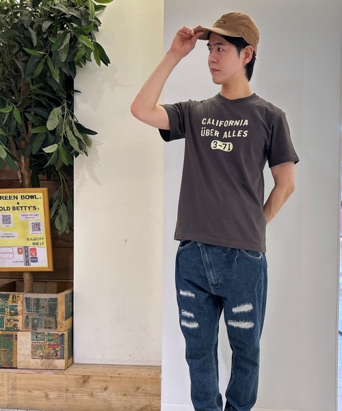 GREEN BOWL(グリーンボウル)の「【日本製】グリーンボウル 【GREEN BOWL】Organic CottonT-shirts (A柄 CALIFORNIA)(Tシャツ/カットソー・レディース・ダークネイビー/オフホワイト/ブラック・M/L/XL)」の14枚目の写真