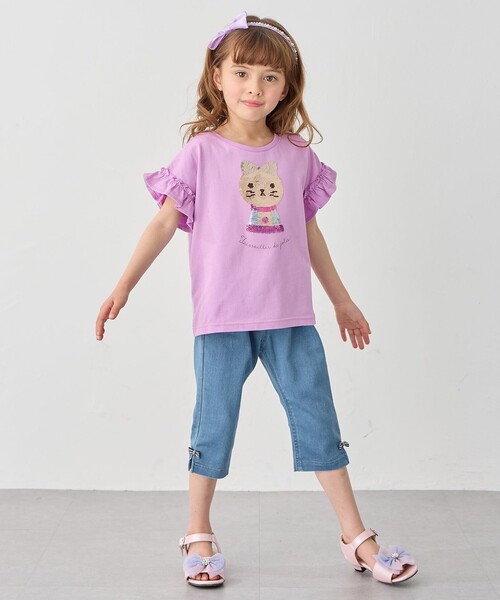 ANY（エニィ）の「接触冷感 しろくま ミラクルスパンコール Tシャツ（Tシャツ/カットソー・キッズ・ライラック系/ネイビー系/ライトイエロー系・100/130/120/110）」の11枚目の写真