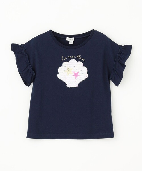 ANY（エニィ）の「接触冷感 しろくま ミラクルスパンコール Tシャツ（Tシャツ/カットソー・キッズ・ライラック系/ネイビー系/ライトイエロー系・100/130/120/110）」の18枚目の写真