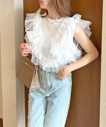 Futier land | マルチwayチュールドッキングプルオーバー(Tシャツ/カットソー)