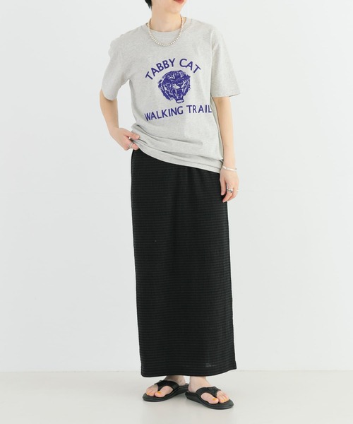 URBAN RESEARCH（アーバンリサーチ）の「シャーリングカットスカート（スカート・レディース・ブラック/アイボリー・FREE）」の2枚目の写真