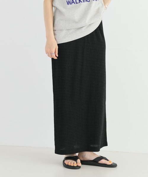 URBAN RESEARCH（アーバンリサーチ）の「シャーリングカットスカート（スカート・レディース・ブラック/アイボリー・FREE）」の3枚目の写真