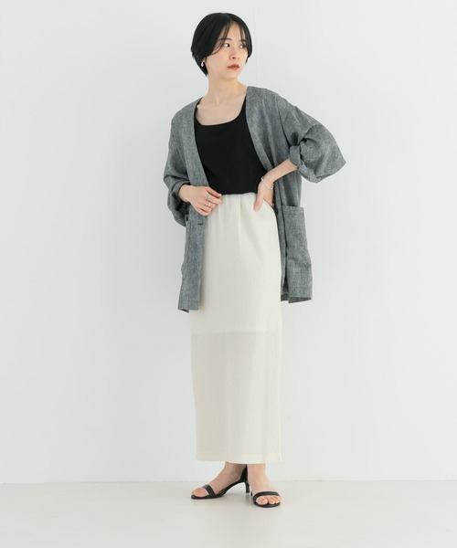 URBAN RESEARCH（アーバンリサーチ）の「シャーリングカットスカート（スカート・レディース・ブラック/アイボリー・FREE）」の16枚目の写真