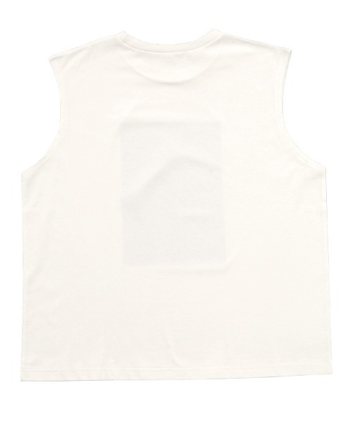 select MOCA（セレクトモカ）の「【選べる着丈】箔プリントノースリーブTシャツ（Tシャツ/カットソー・レディース・ホワイト×ゴールド/ホワイト×シルバー/ホワイト系その他/ブラック系その他/ブラック×シルバー/ブラック×ゴールド/ブラック系その他2/ホワイト系その他2・FREE/SMALL）」の22枚目の写真