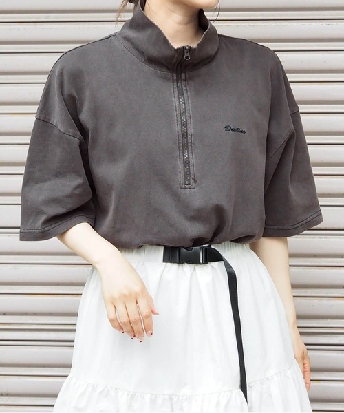 tiptop(ティップトップ)の「ハーフジップアソートプルオーバー(Tシャツ/カットソー・レディース・アイボリー/ブラック系その他/ネイビー系/ホワイト系その他・FREE)」の4枚目の写真