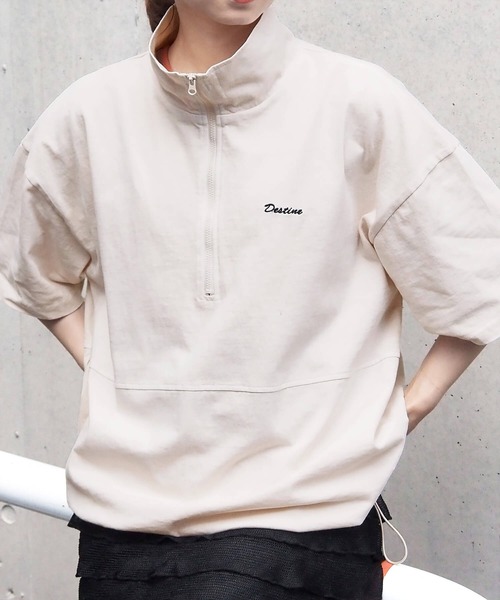 tiptop(ティップトップ)の「ハーフジップアソートプルオーバー(Tシャツ/カットソー・レディース・アイボリー/ブラック系その他/ネイビー系/ホワイト系その他・FREE)」の5枚目の写真