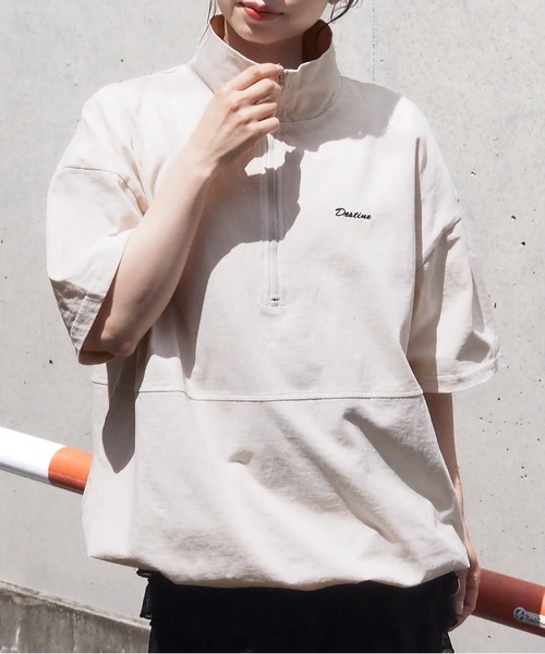 tiptop(ティップトップ)の「ハーフジップアソートプルオーバー(Tシャツ/カットソー・レディース・アイボリー/ブラック系その他/ネイビー系/ホワイト系その他・FREE)」の6枚目の写真