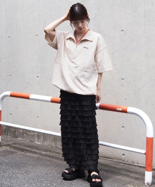 tiptop(ティップトップ)の「ハーフジップアソートプルオーバー(Tシャツ/カットソー・レディース・アイボリー/ブラック系その他/ネイビー系/ホワイト系その他・FREE)」の8枚目の写真