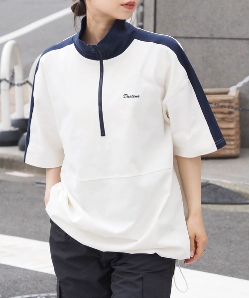 tiptop(ティップトップ)の「ハーフジップアソートプルオーバー(Tシャツ/カットソー・レディース・アイボリー/ブラック系その他/ネイビー系/ホワイト系その他・FREE)」の19枚目の写真