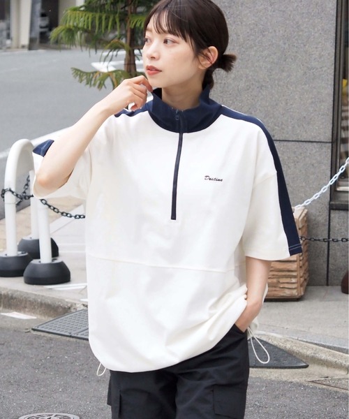 tiptop(ティップトップ)の「ハーフジップアソートプルオーバー(Tシャツ/カットソー・レディース・アイボリー/ブラック系その他/ネイビー系/ホワイト系その他・FREE)」の20枚目の写真