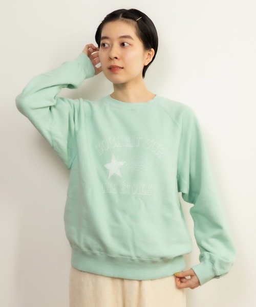 売れ筋商品|||CHILD WOMAN チャイルドウーマン 30/10裏毛 エトワールプリント ちびスウェット セール】☆30/10裏毛 エトワールプリント ちびスウェット