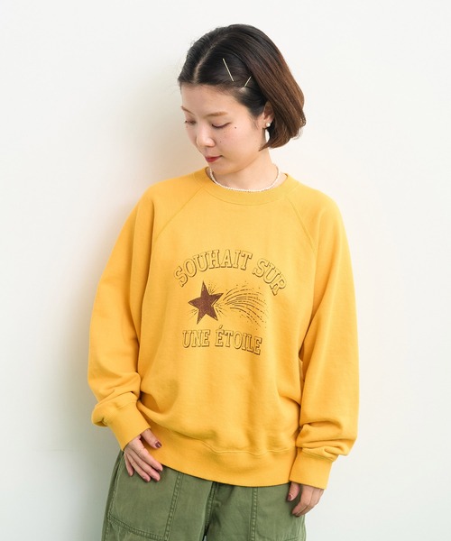 売れ筋商品|||CHILD WOMAN チャイルドウーマン 30/10裏毛 エトワールプリント ちびスウェット セール】☆30/10裏毛 エトワールプリント ちびスウェット
