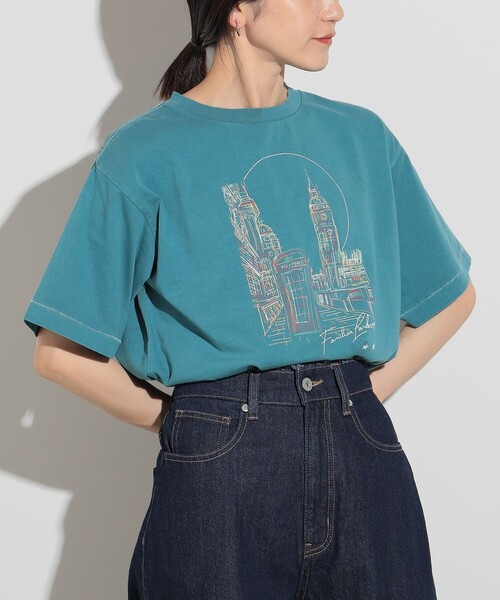 BEAMS HEART(ビームスハート)の「BEAMS HEART / カラフルプリントTシャツ(Tシャツ/カットソー・レディース・ブラック系その他4/オフホワイト/ブルー・FREE)」の15枚目の写真
