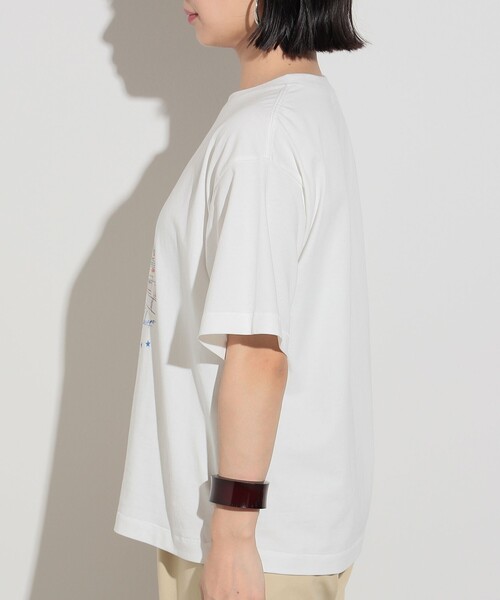 BEAMS HEART(ビームスハート)の「BEAMS HEART / カラフルプリントTシャツ(Tシャツ/カットソー・レディース・ブラック系その他4/オフホワイト/ブルー・FREE)」の4枚目の写真