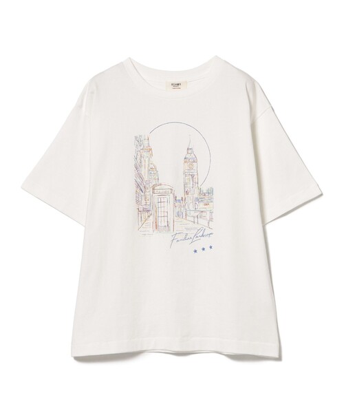 BEAMS HEART(ビームスハート)の「BEAMS HEART / カラフルプリントTシャツ(Tシャツ/カットソー・レディース・ブラック系その他4/オフホワイト/ブルー・FREE)」の20枚目の写真