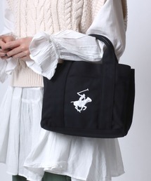 BEVERLY HILLS POLO CLUB/ビバリーヒルズポロクラブ キャンバス ロゴ ワンポイント刺繍 ミニトートバッグ/ランチバッグ/レディース メンズ