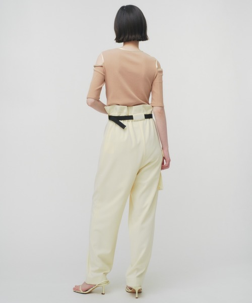 THINGS THAT MATTER(シングス ザット マター)の「NOTCH DESIGN TERECO RIB HALF SLLEVE TOPS / ノッチデザインテレコリブハーフスリープトップス(Tシャツ/カットソー・レディース・ブラック/ピンク/サックスブルー/ベージュ・FREE)」の19枚目の写真